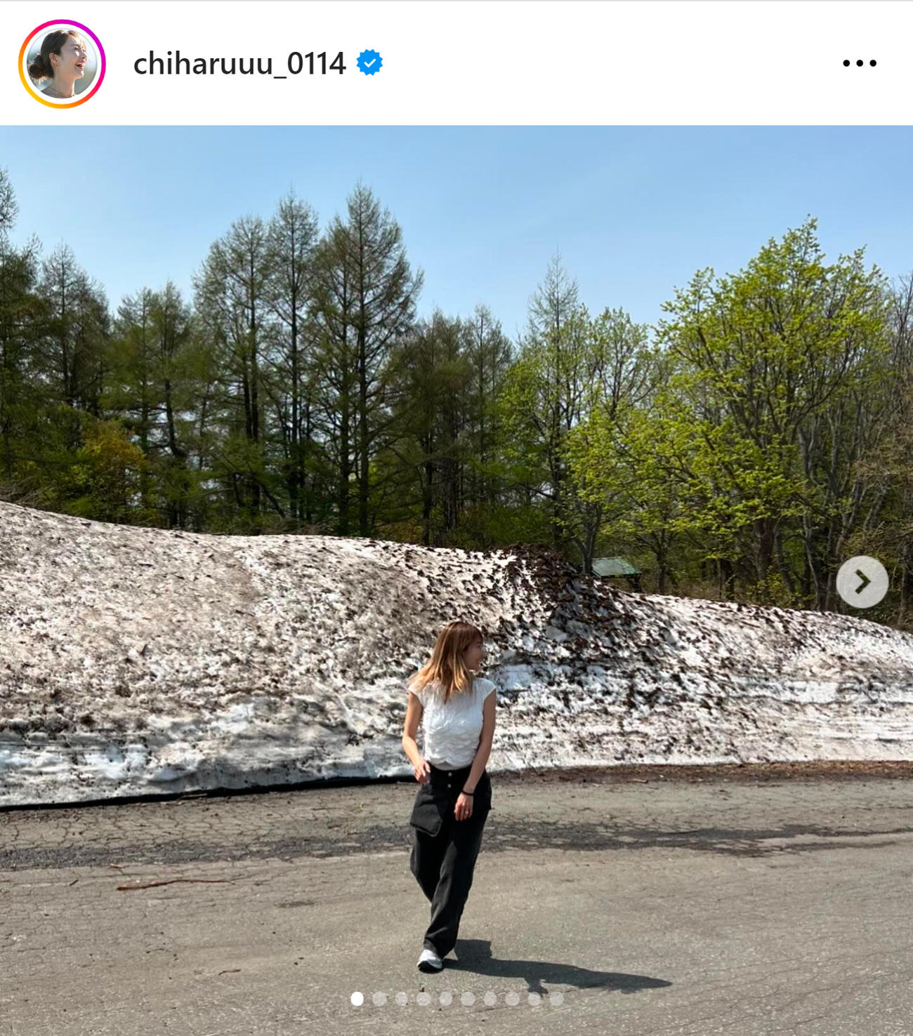 新山千春のインスタグラムから