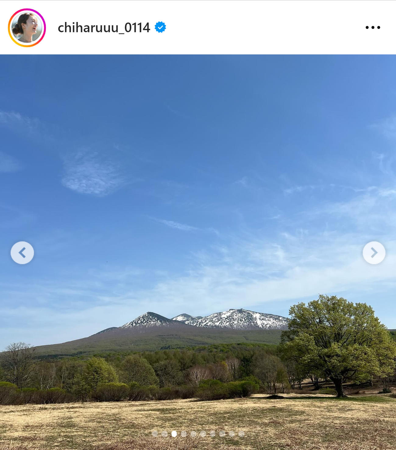 新山千春のインスタグラムから