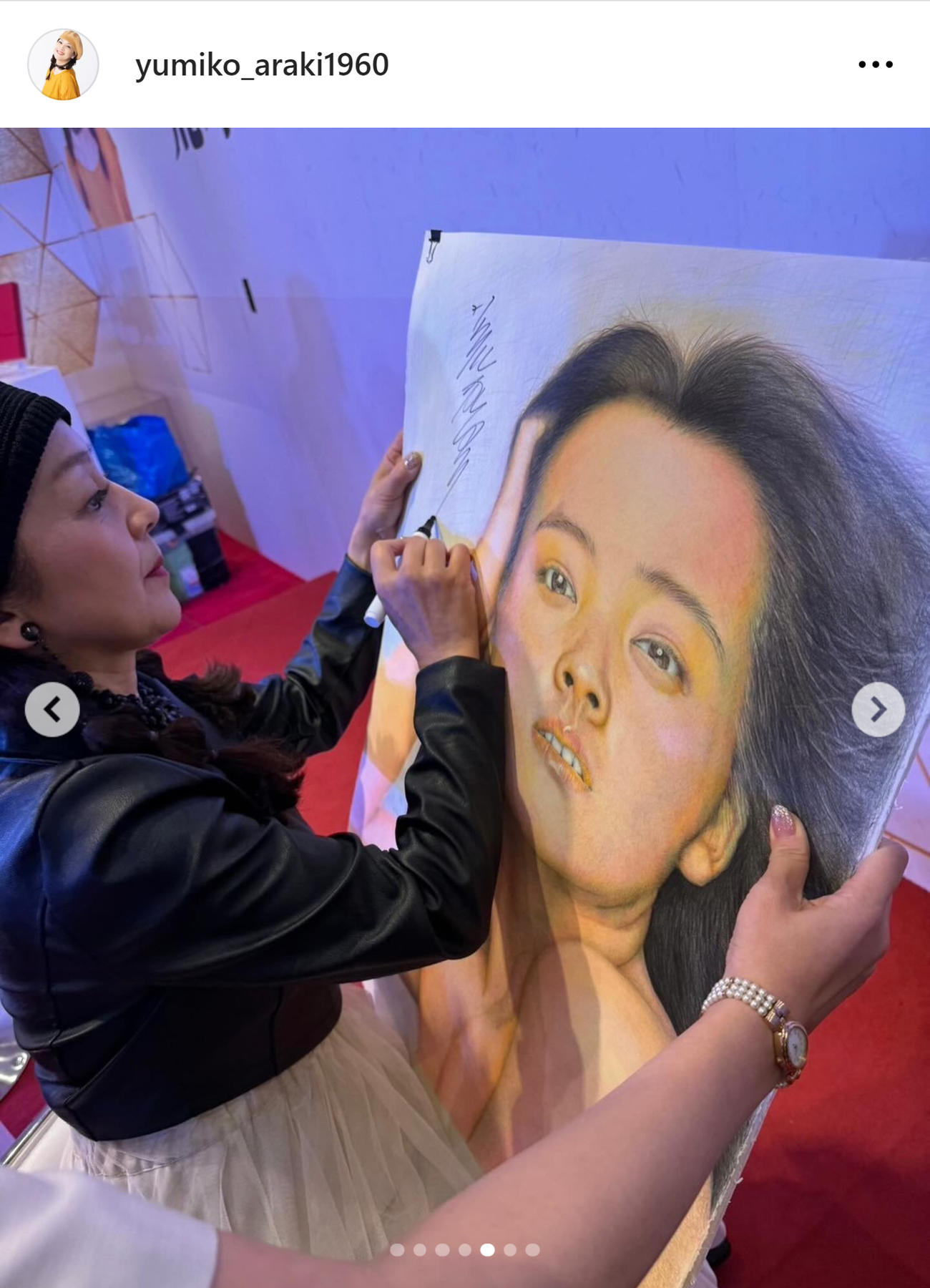 荒木由美子のインスタグラムから