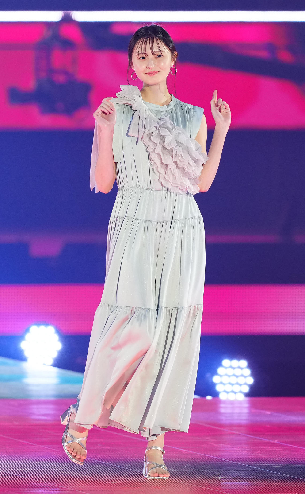 「Rakuten GirlsAward 2024 S／S」に登場する乃木坂46の遠藤さくら（撮影・江口和貴）