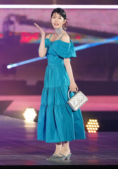 「Rakuten GirlsAward 2024 S/S」に登場する日向坂46の高本彩花(撮影・江口和貴)