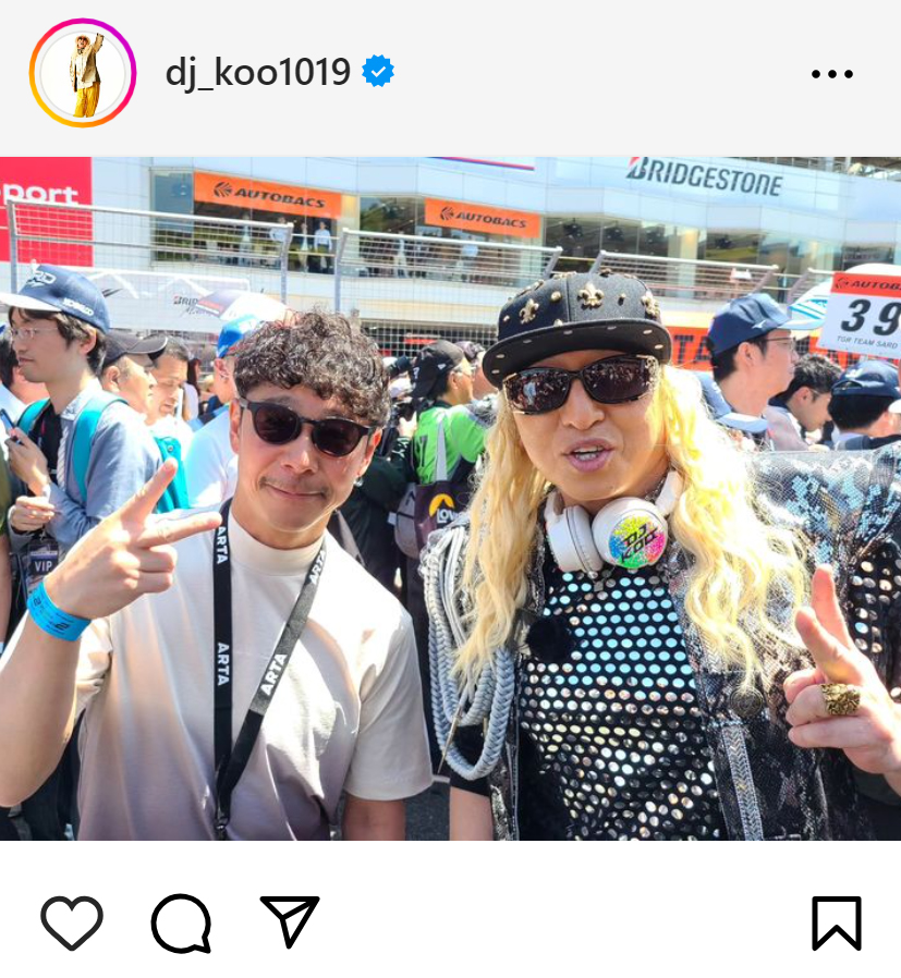 DJ KOOのインスタグラムから
