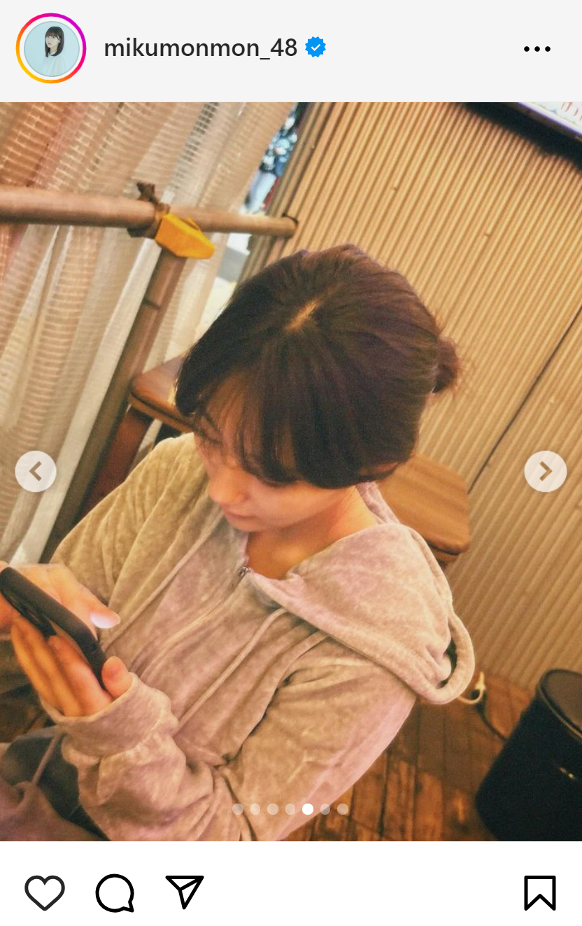 田中美久のインスタグラムから