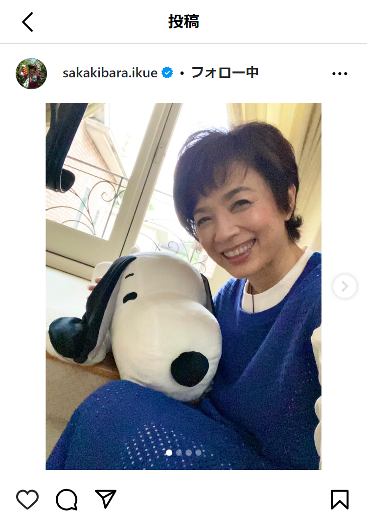 榊原郁恵のインスタグラムから