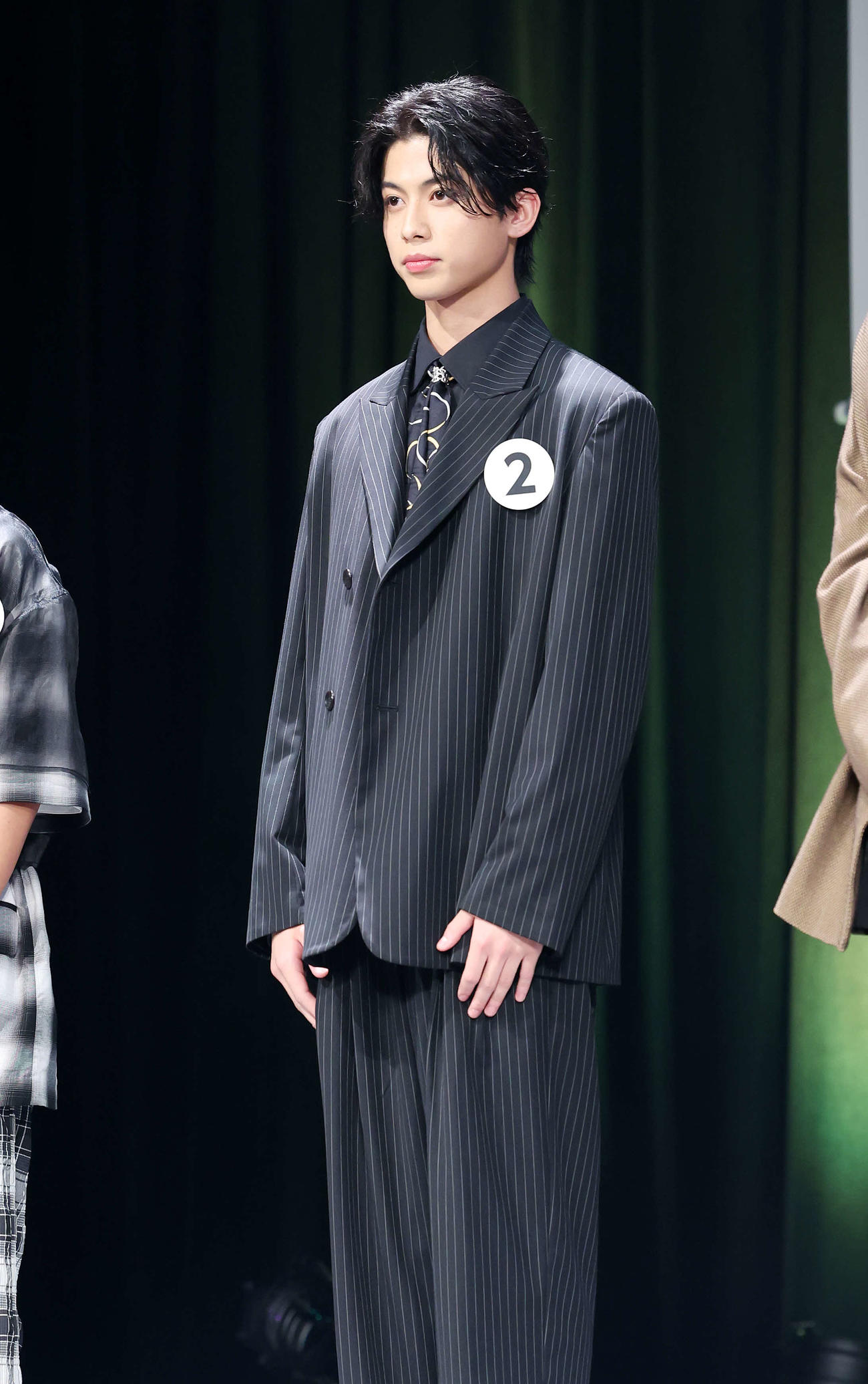 アミューズボーイズオーディションに登壇した黄兆銘さん（撮影・鈴木正人）