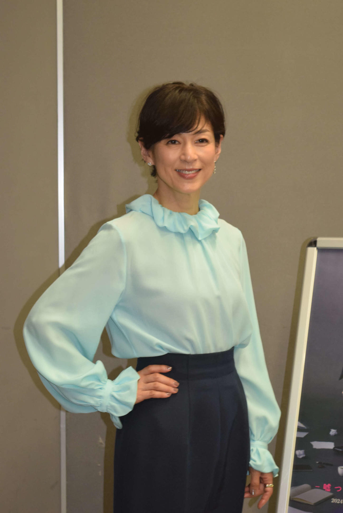 念願の舞台に意欲あふれる鈴木保奈美（撮影・阪口孝志）