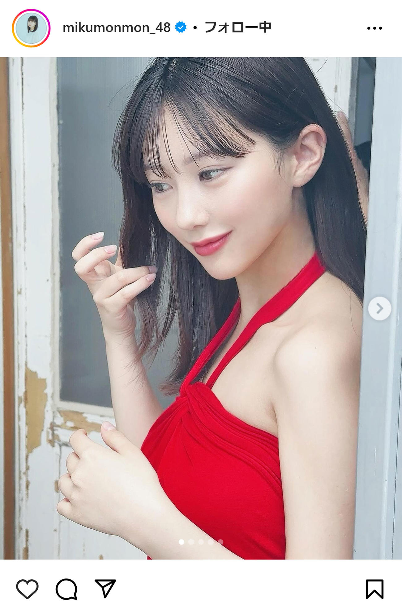 田中美久のインスタグラムから