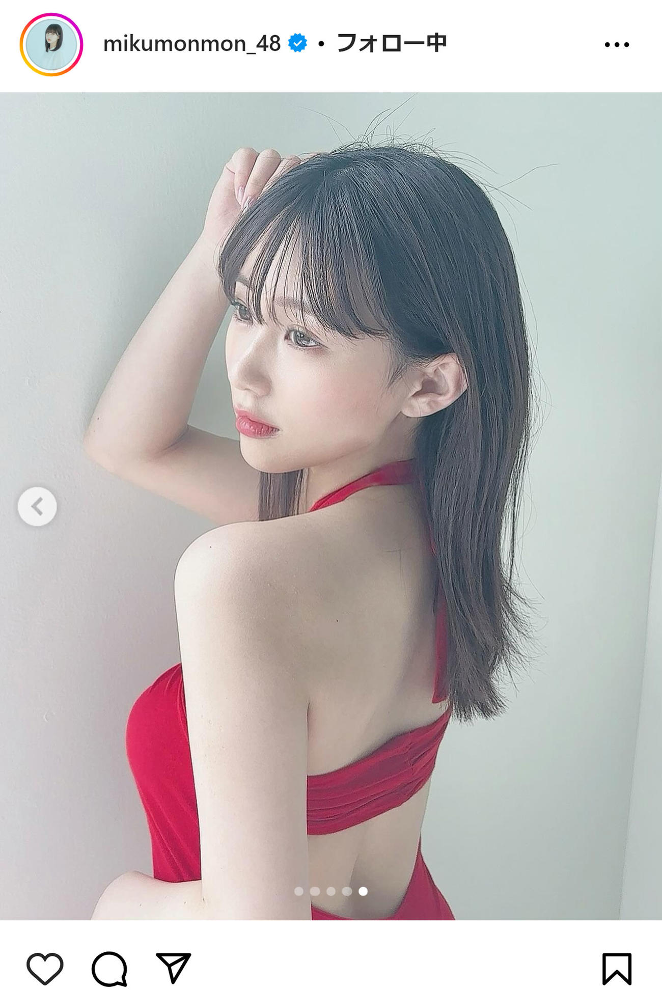 田中美久のインスタグラムから
