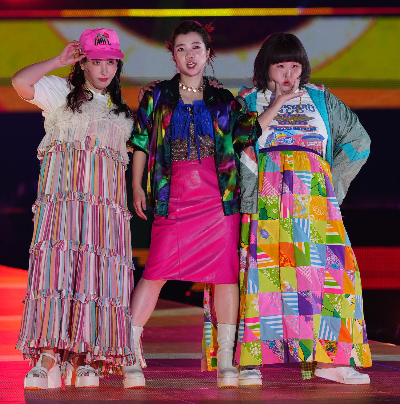 3時のヒロインの左からゆめっち、福田麻貴、かなで（24年5月撮影）