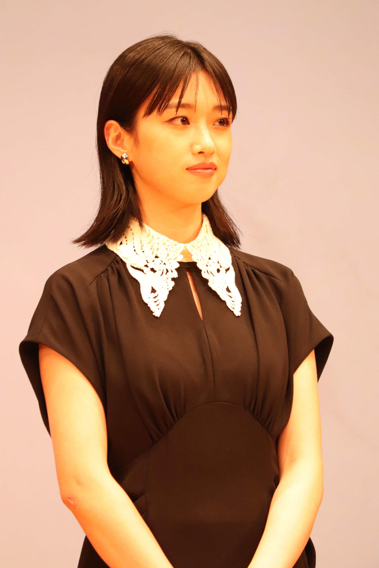 映画「あんのこと」完成披露舞台あいさつに登壇した河合優実（撮影・加藤理沙）