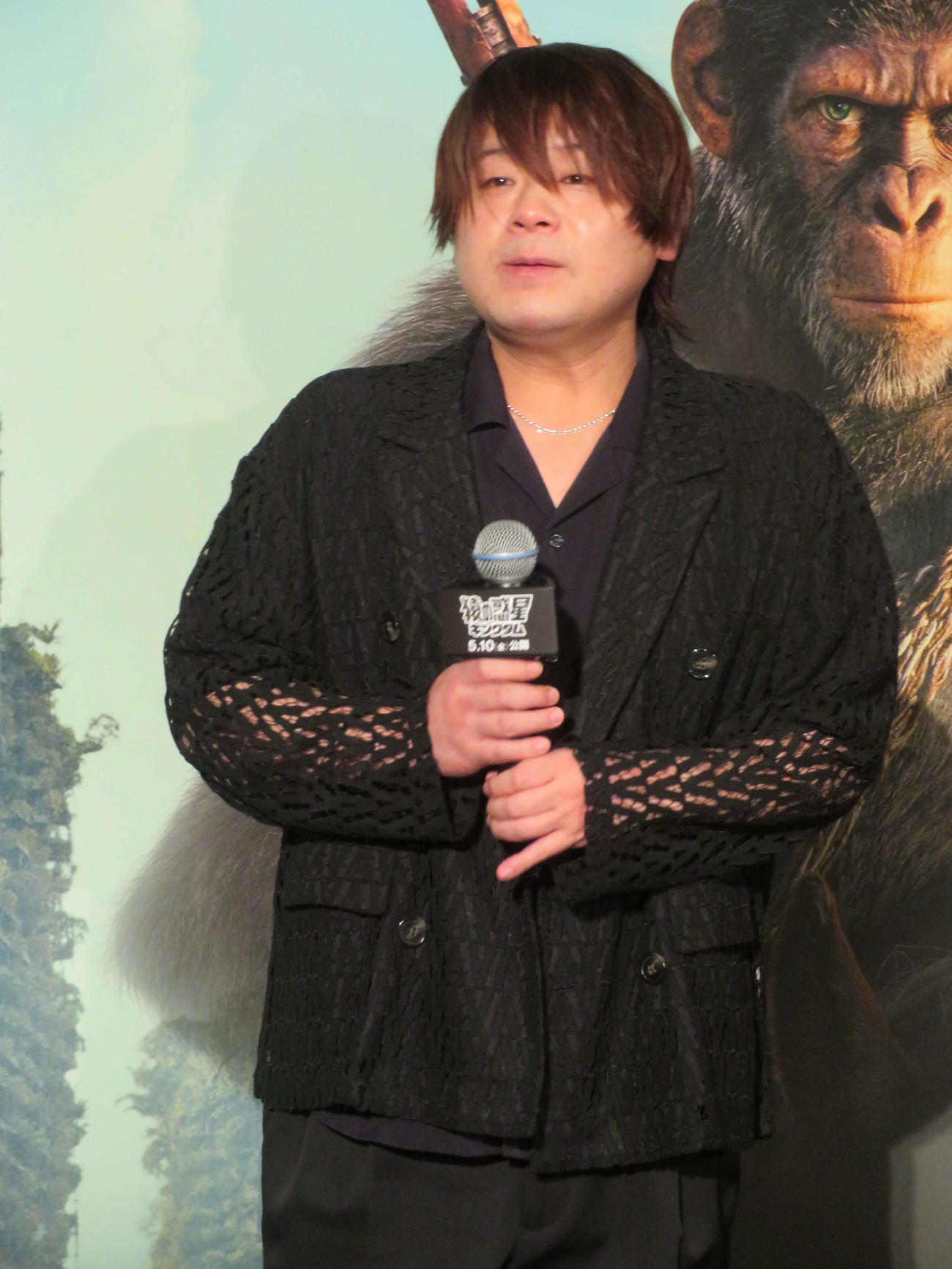 「猿の惑星／キングダム」ジャパンプレミアに急きょ、駆けつけた松岡禎丞（撮影・村上幸将）