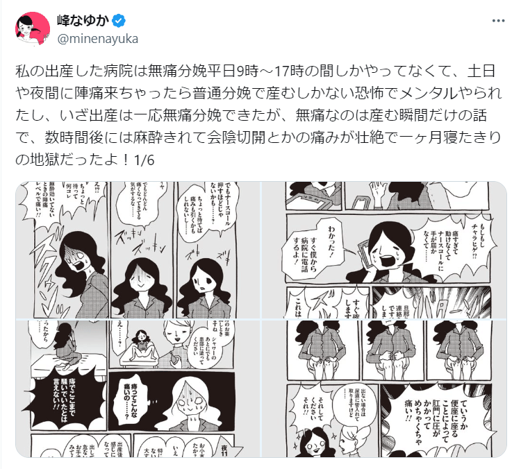 峰なゆかさんXから
