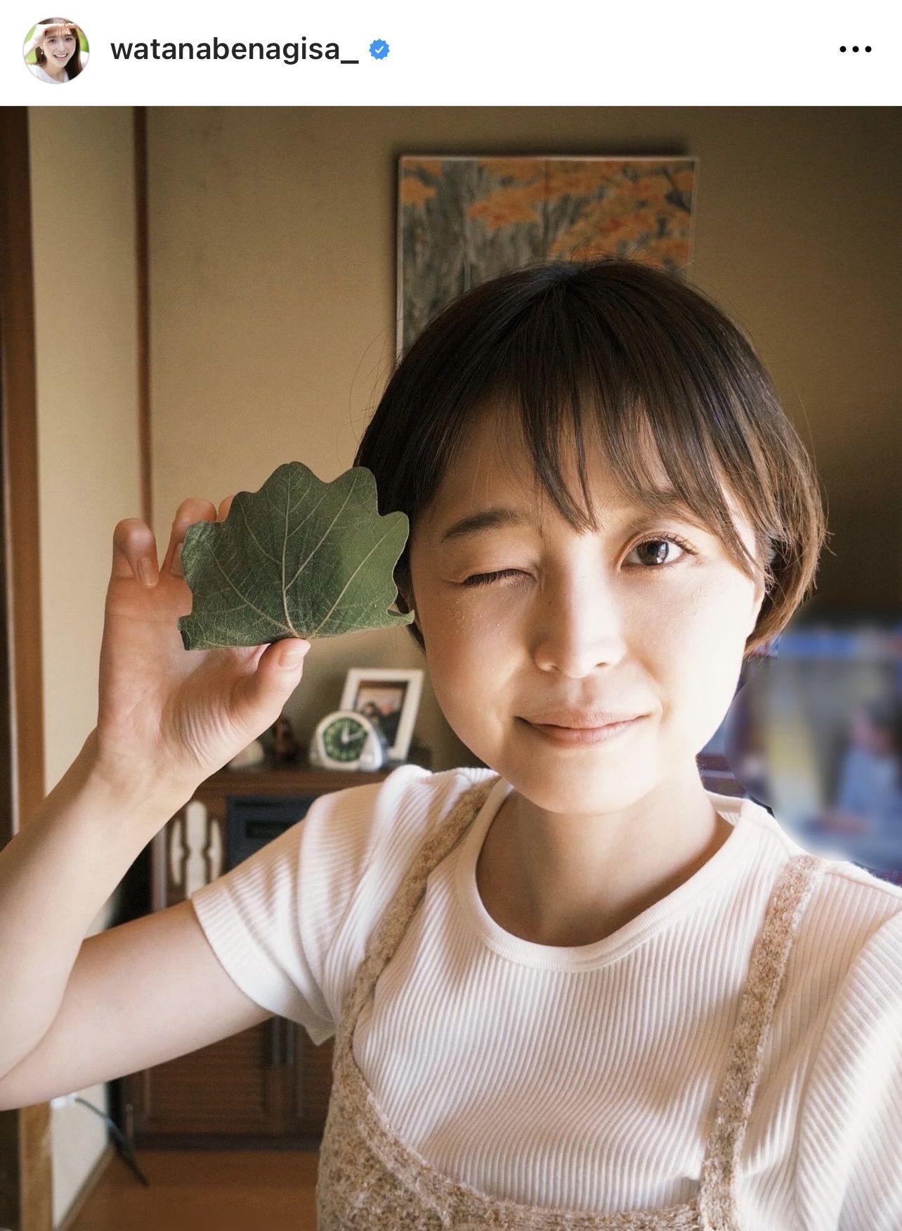 （渡邊渚アナウンサーのインスタグラムから）