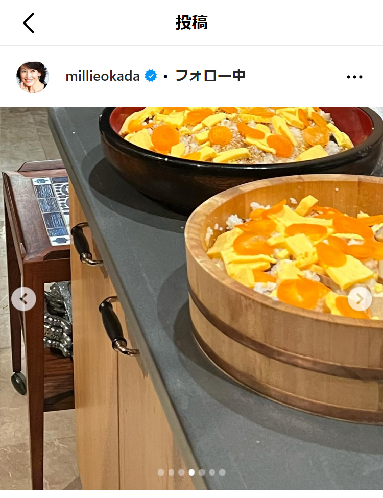 岡田美里のインスタグラムから