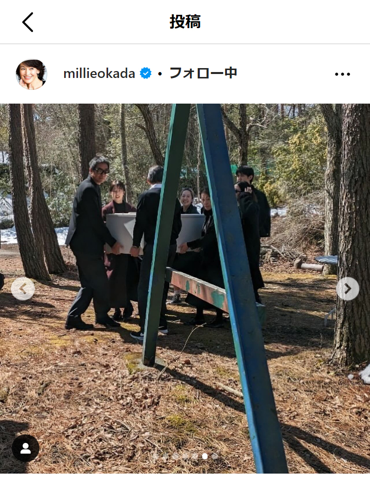 岡田美里のインスタグラムから