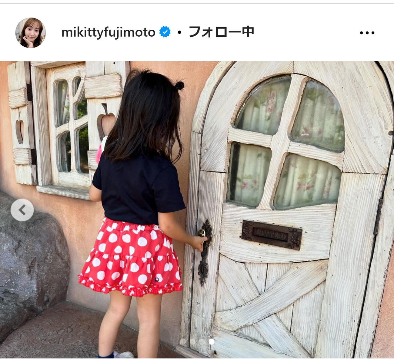 藤本美貴のインスタグラムから