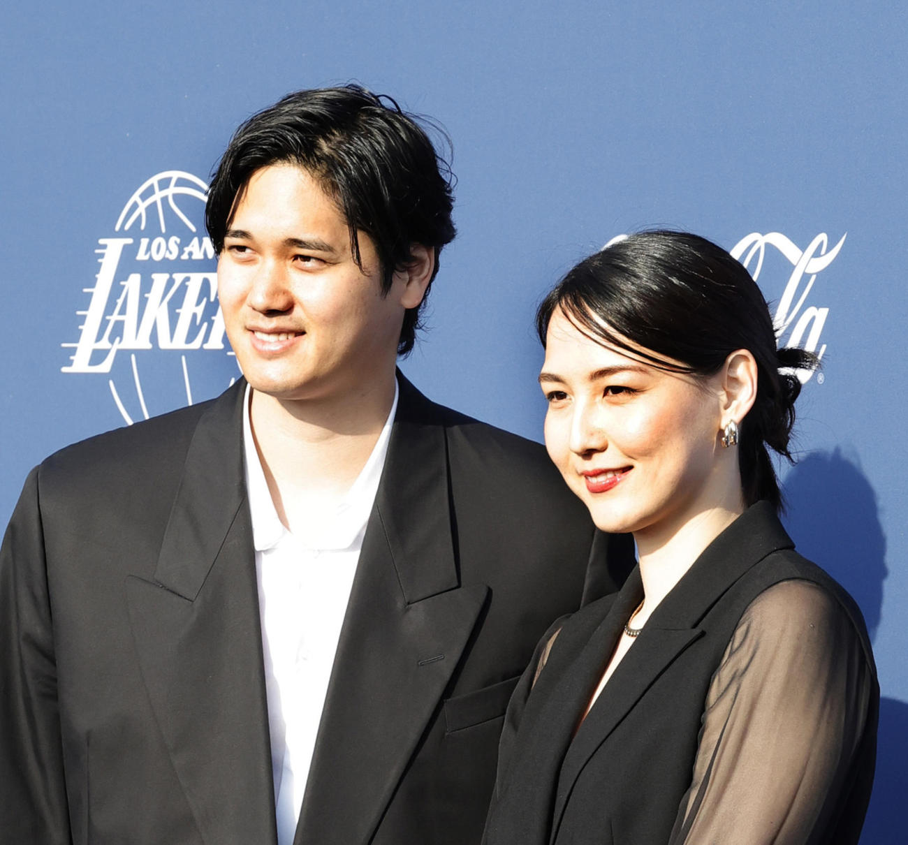 ドジャース大谷翔平と真美子夫人（2024年5月2日撮影）
