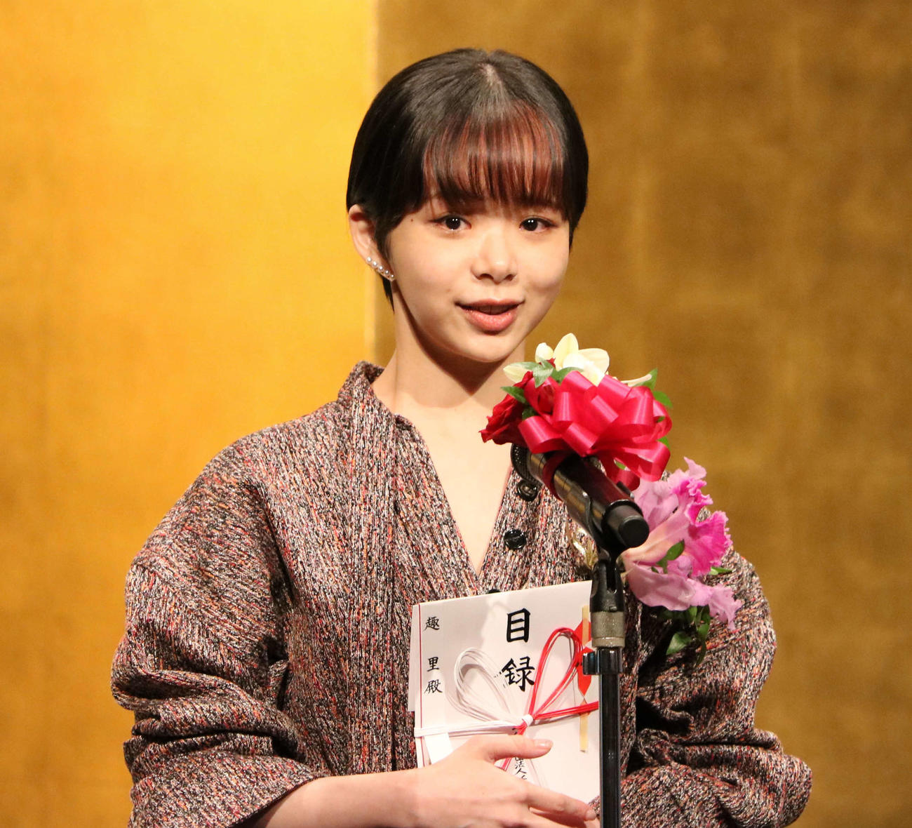 橋田賞新人賞を受賞した趣里（撮影・塚本光）