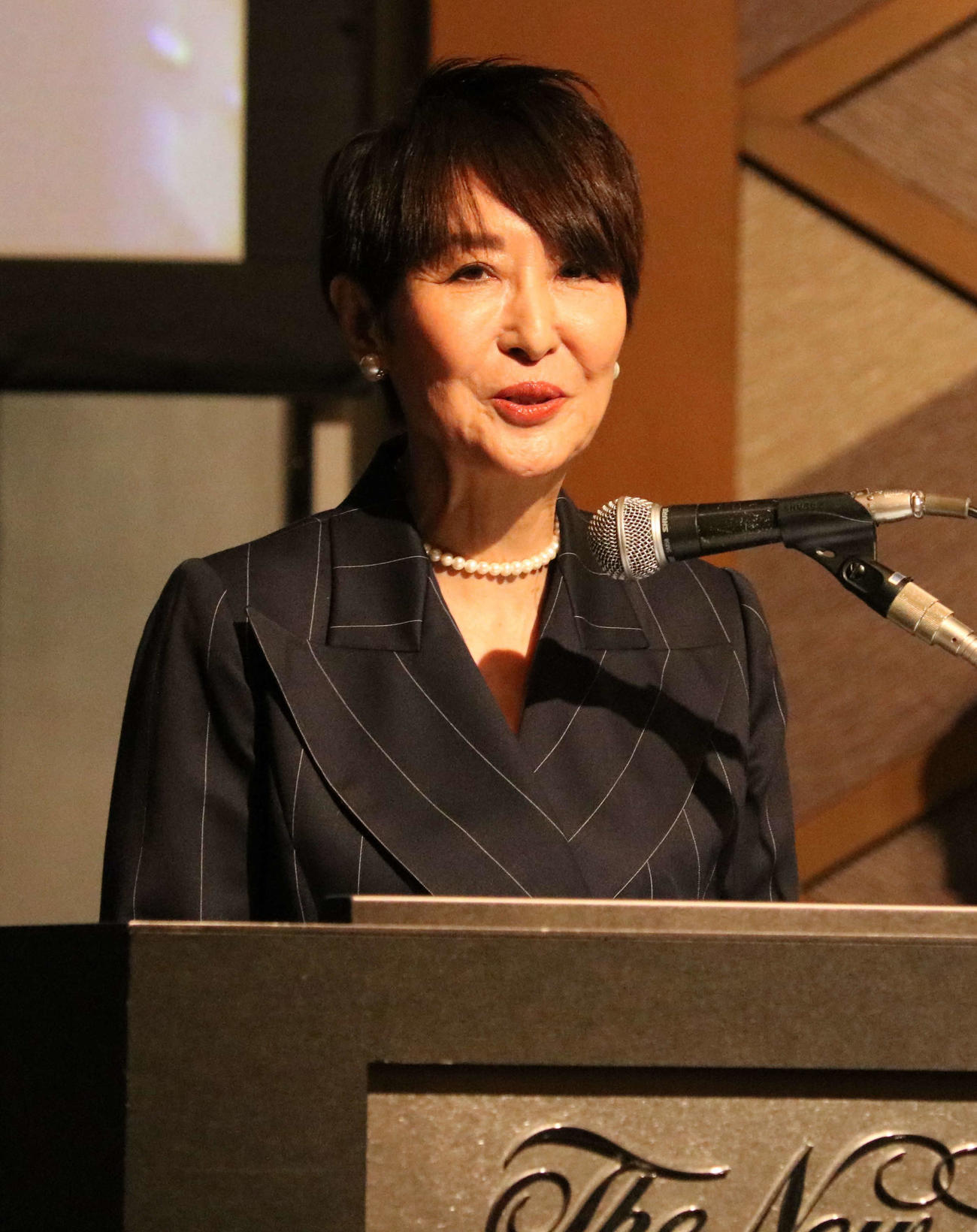 「第32回橋田賞授賞式」で司会を務めた元TBS吉川美代子アナウンサー（撮影・水谷京裕）