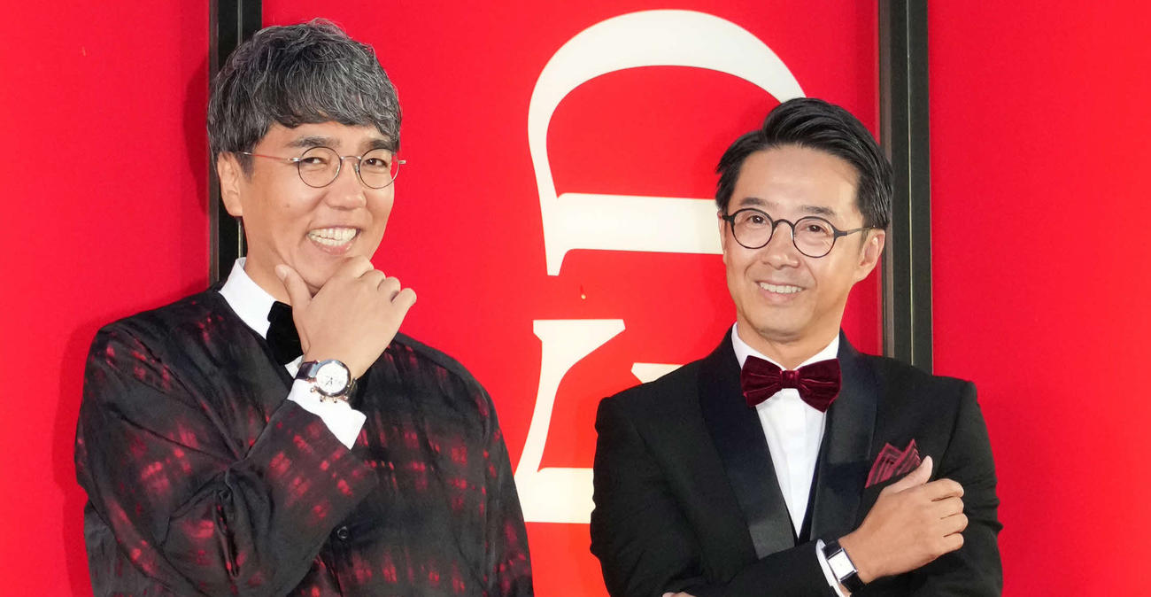 おぎやはぎの小木博明（左）と矢作兼（2023年9月撮影）