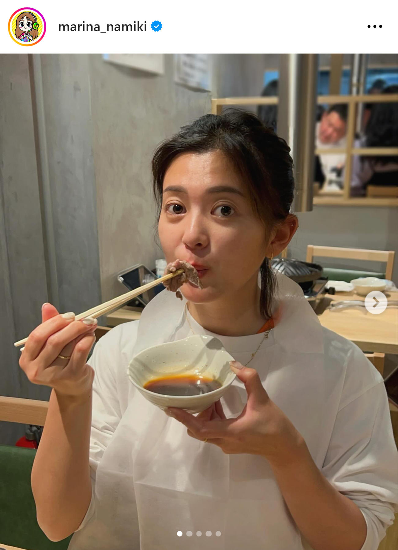 テレ朝並木万里菜アナのインスタグラムから