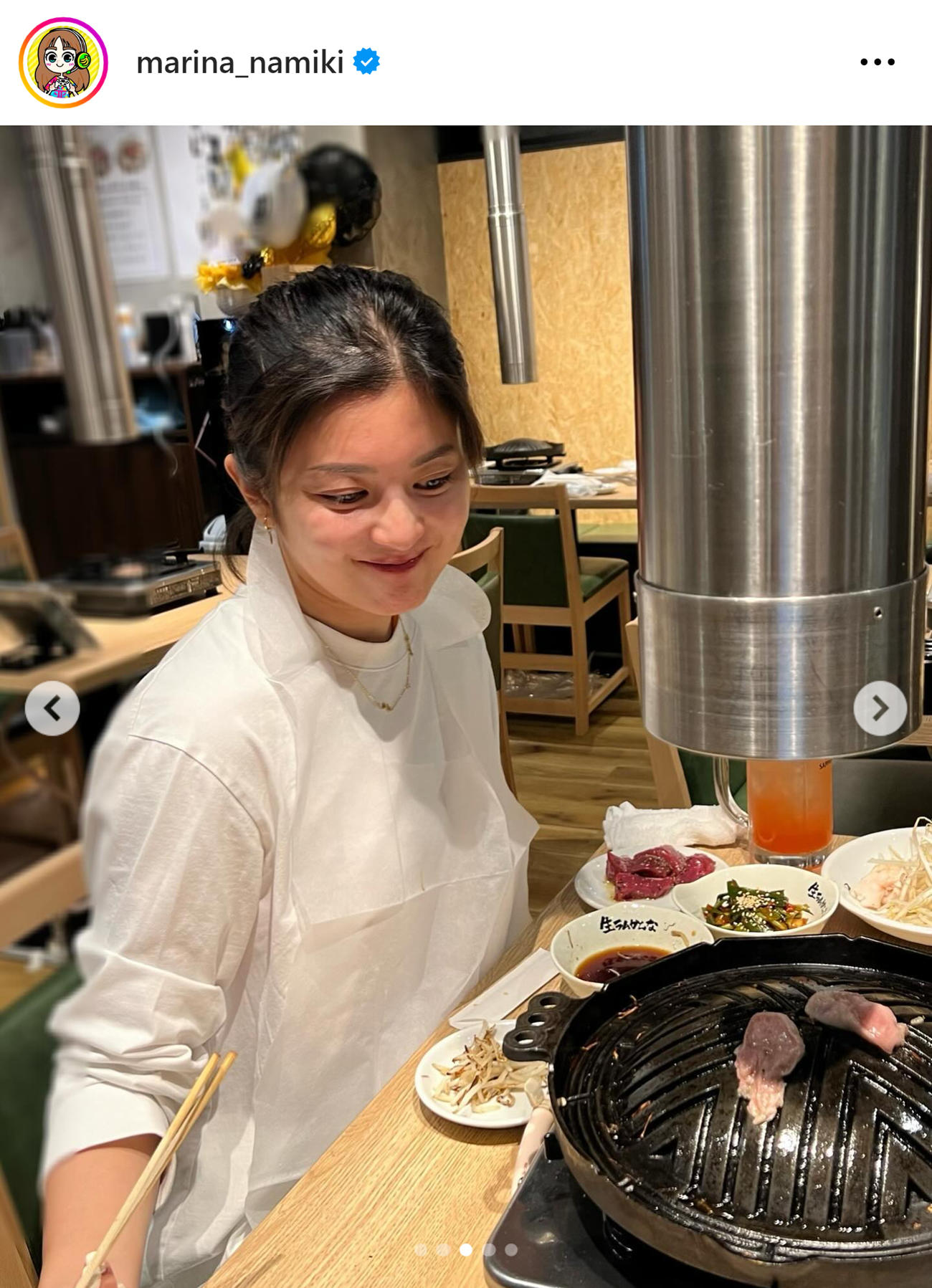 テレ朝並木万里菜アナのインスタグラムから