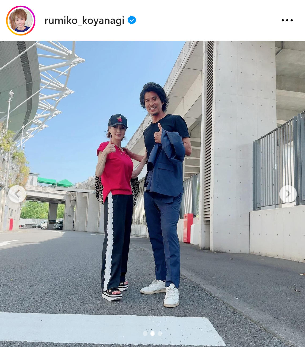 小柳ルミ子のインスタグラムから
