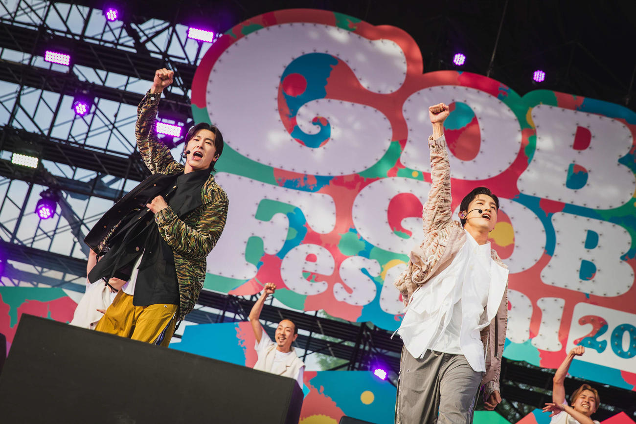 ごぶごぶフェス1日目に出演した東方神起（C）GOBU GOBU Festival【撮影：オイケカオリ】