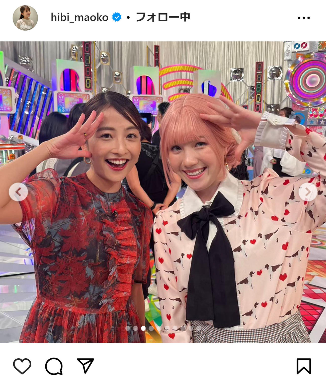 日比麻音子アナのインスタグラムから