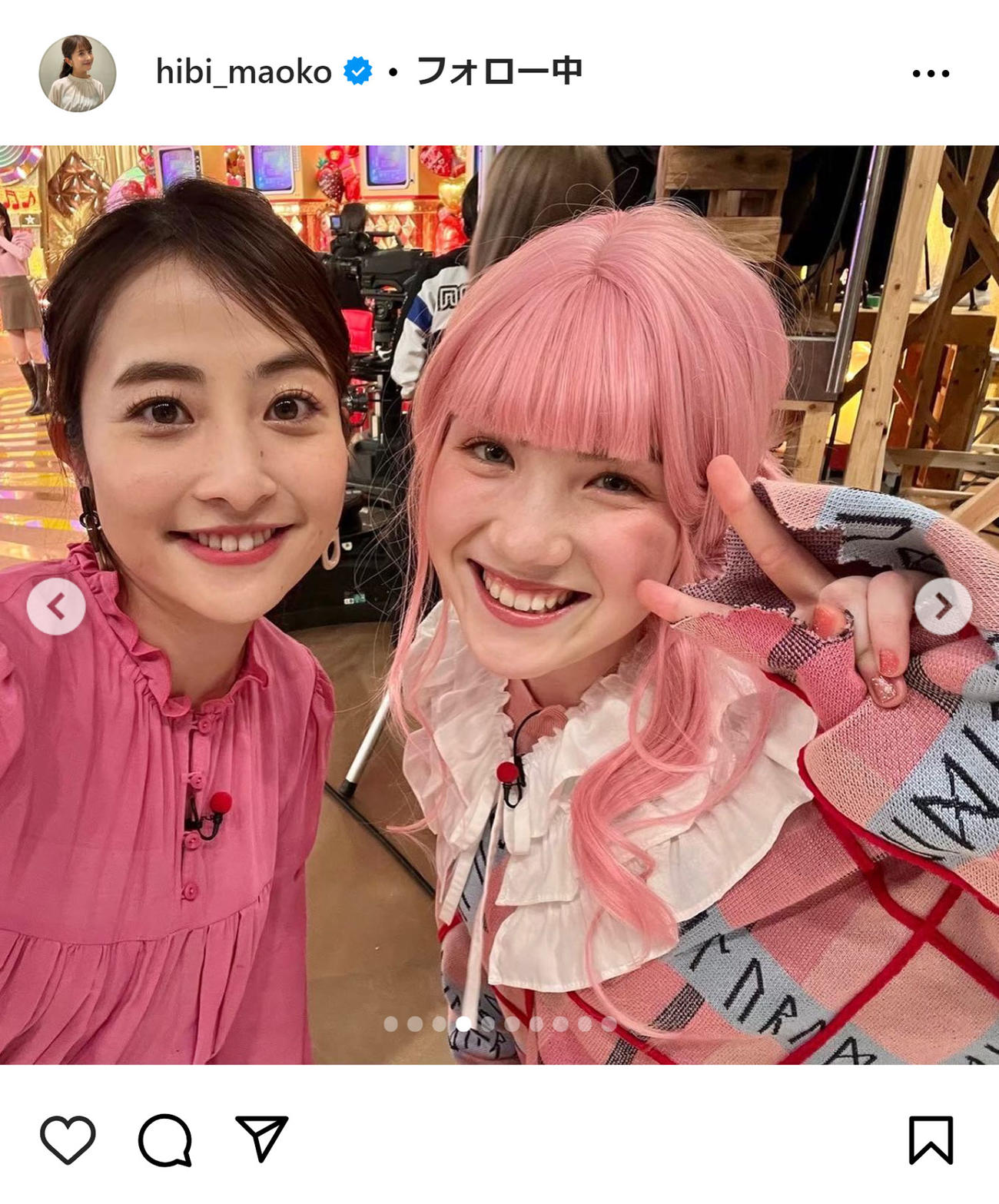 日比麻音子アナのインスタグラムから