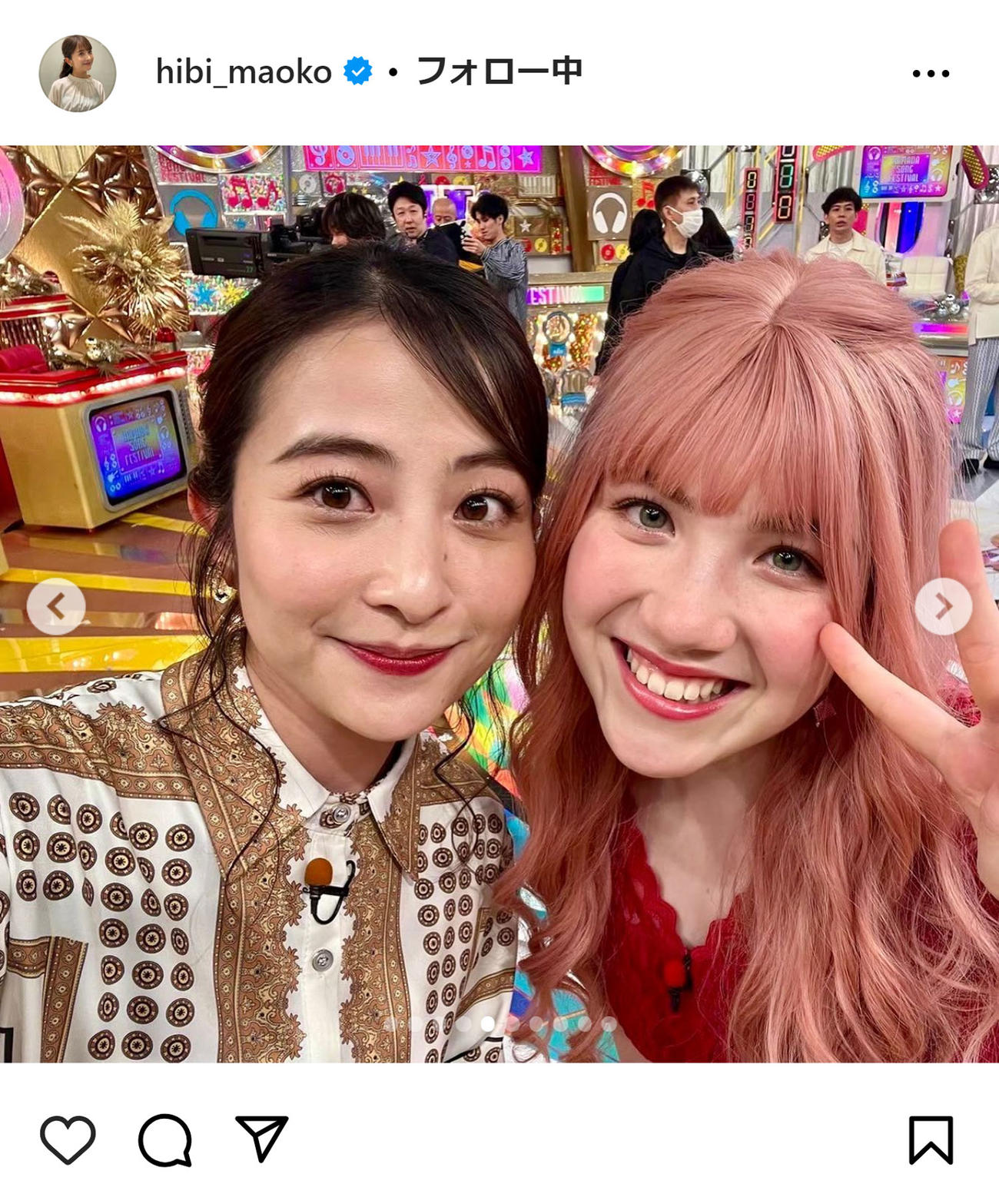日比麻音子アナのインスタグラムから