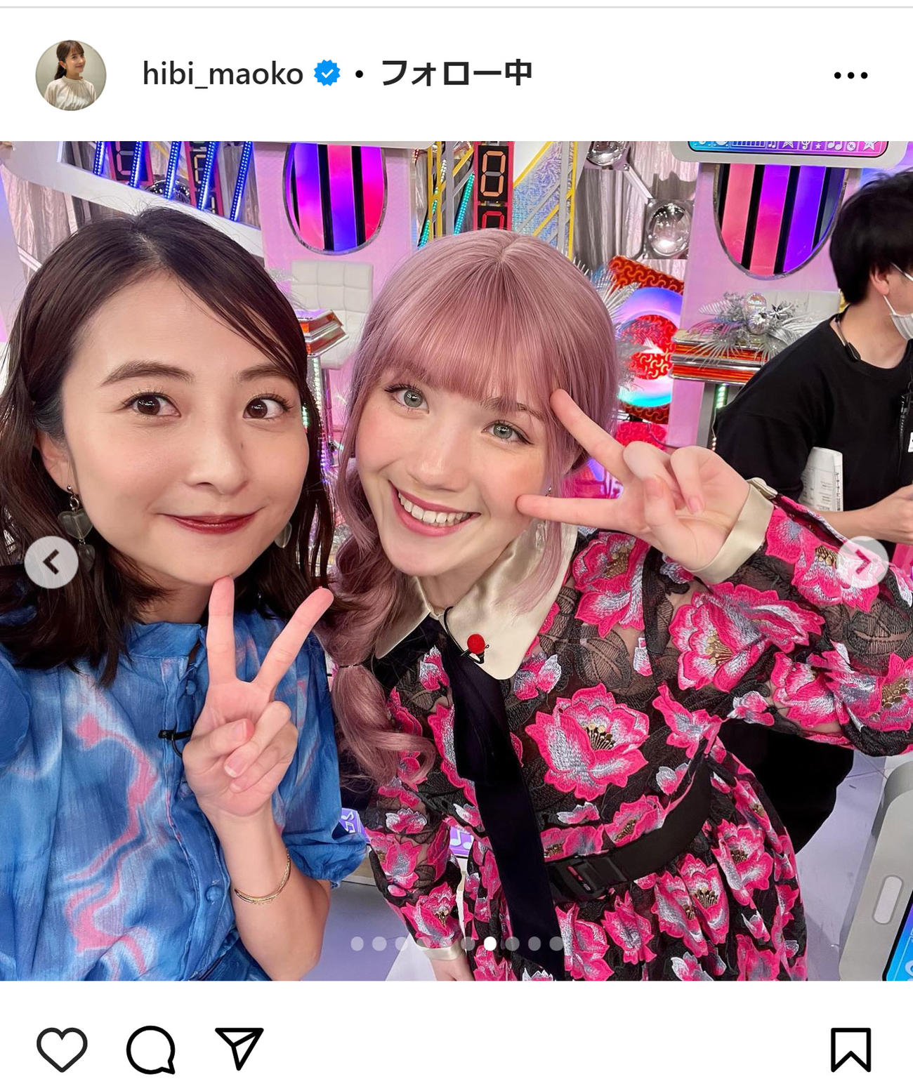 日比麻音子アナのインスタグラムから