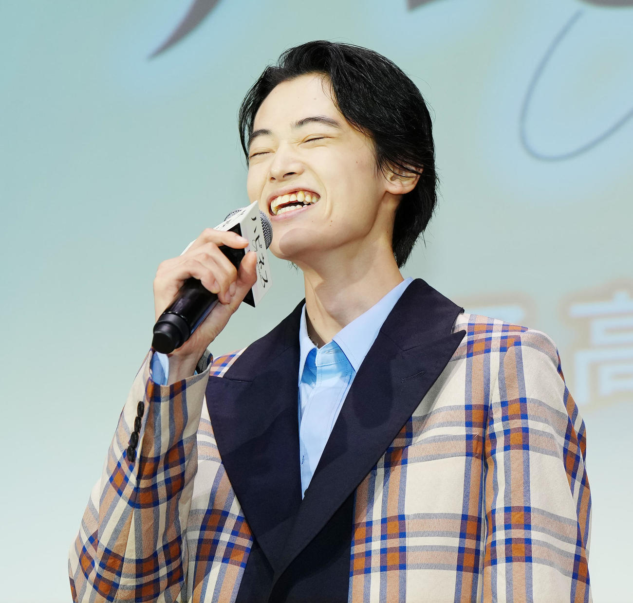 映画「ハピネス」女子高校生試写会で舞台あいさつに臨む窪塚愛流（撮影・江口和貴）