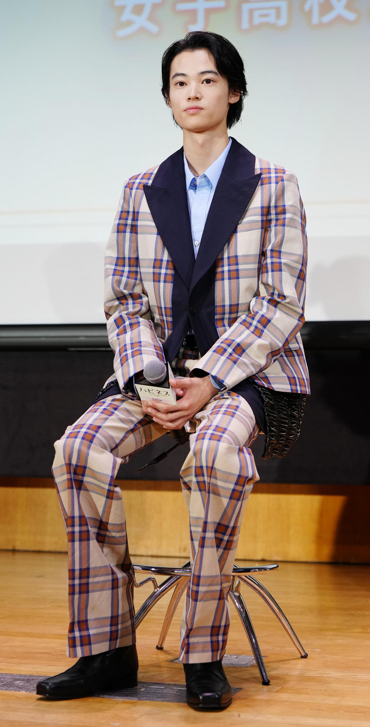 映画「ハピネス」女子高校生試写会で舞台あいさつに臨む窪塚愛流（撮影・江口和貴）