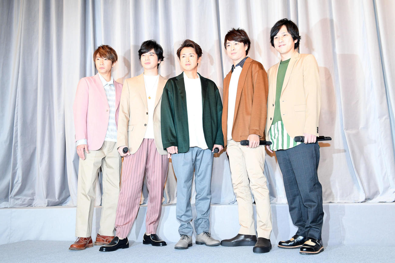 嵐の左から相葉雅紀、松本潤、大野智、櫻井翔、二宮和也（19年1月撮影）