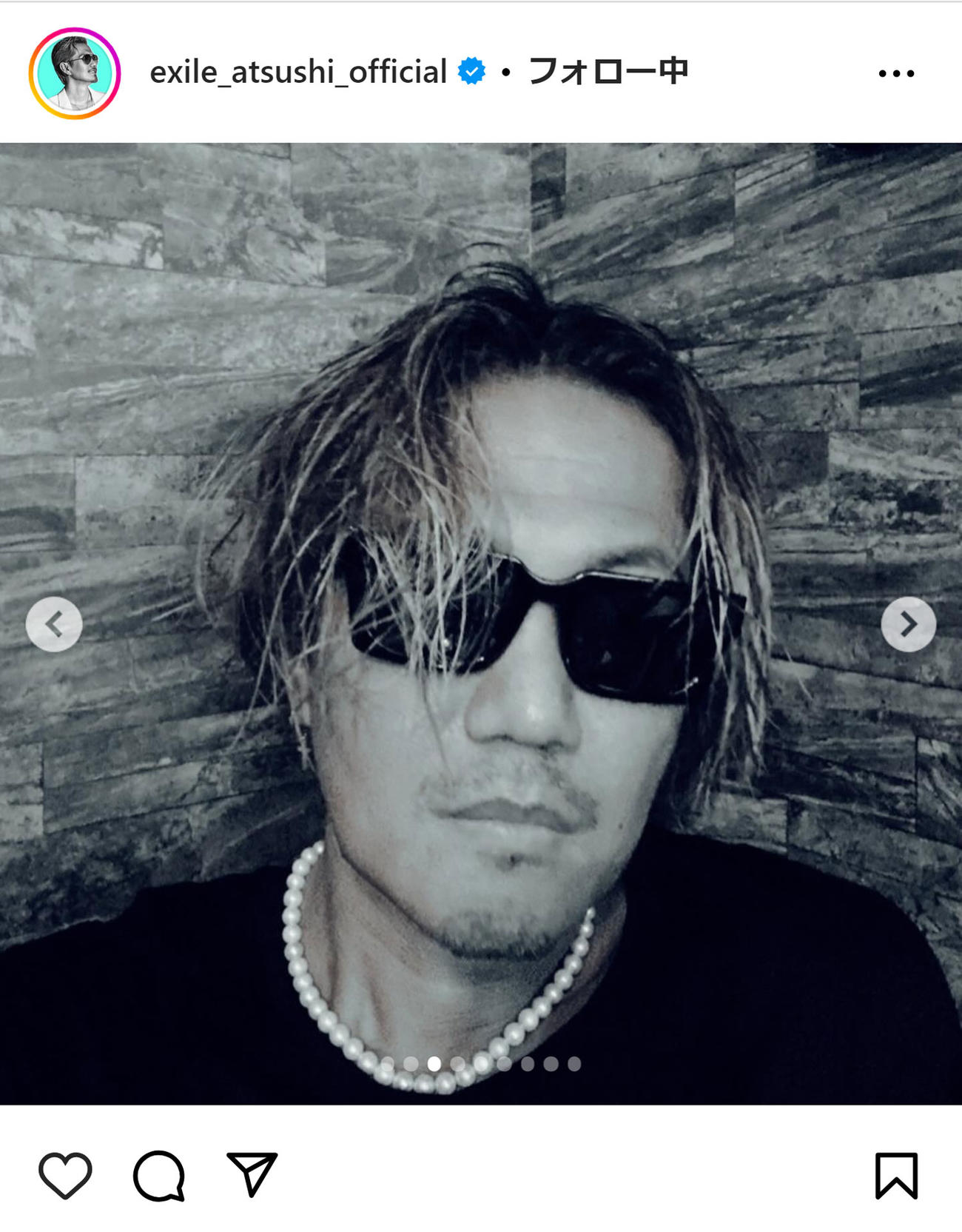EXILE ATSUSHIのインスタグラムから