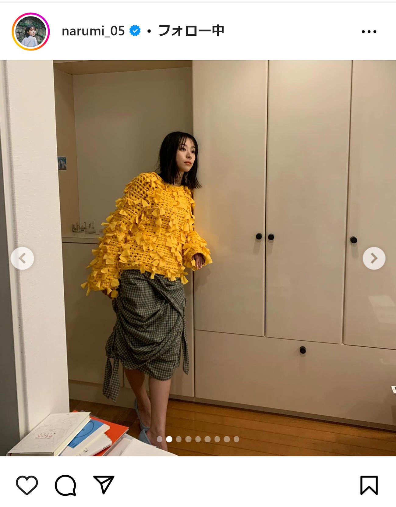 鳴海唯のインスタグラムから