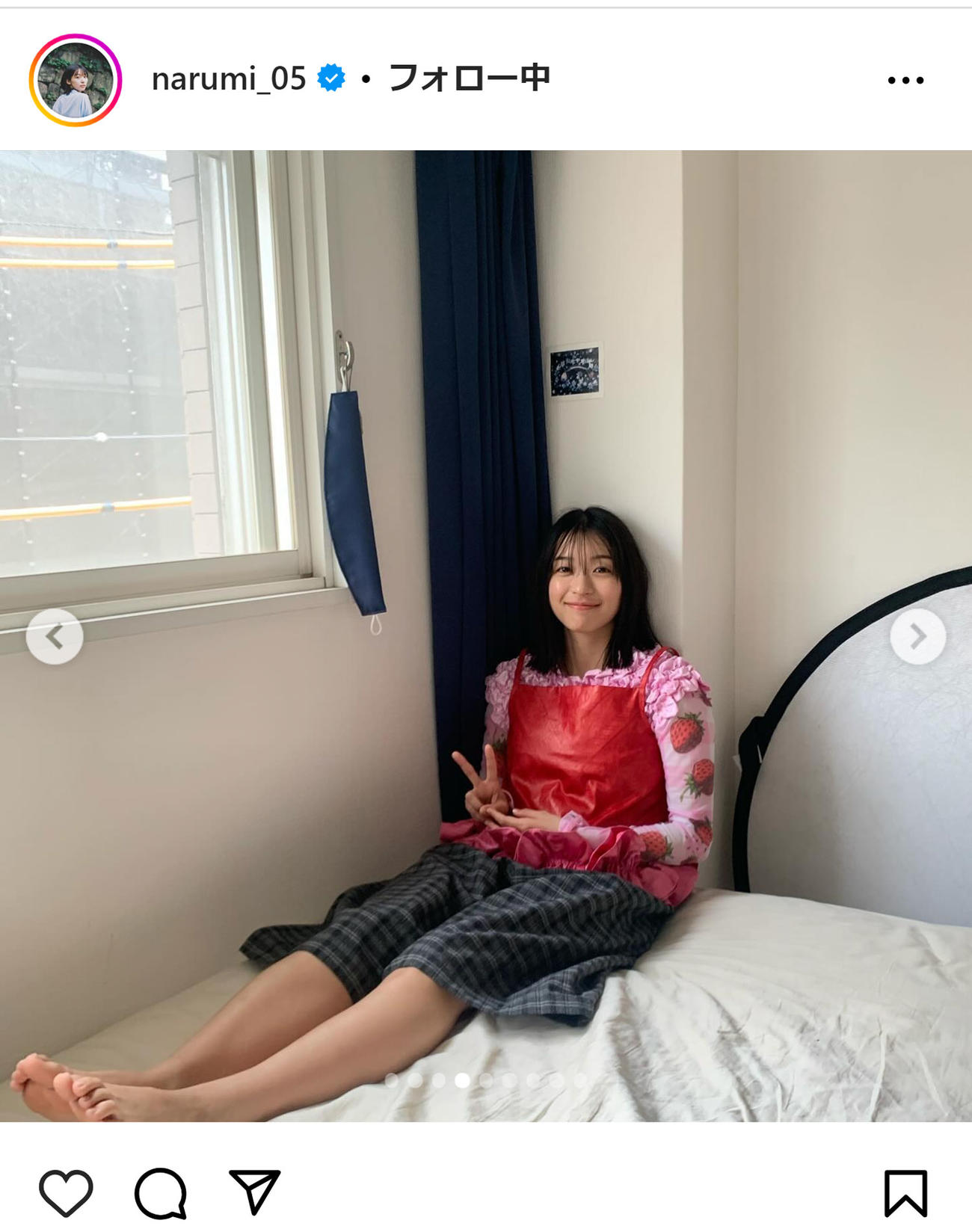 鳴海唯のインスタグラムから