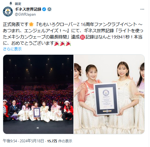 ギネス世界記録のXから