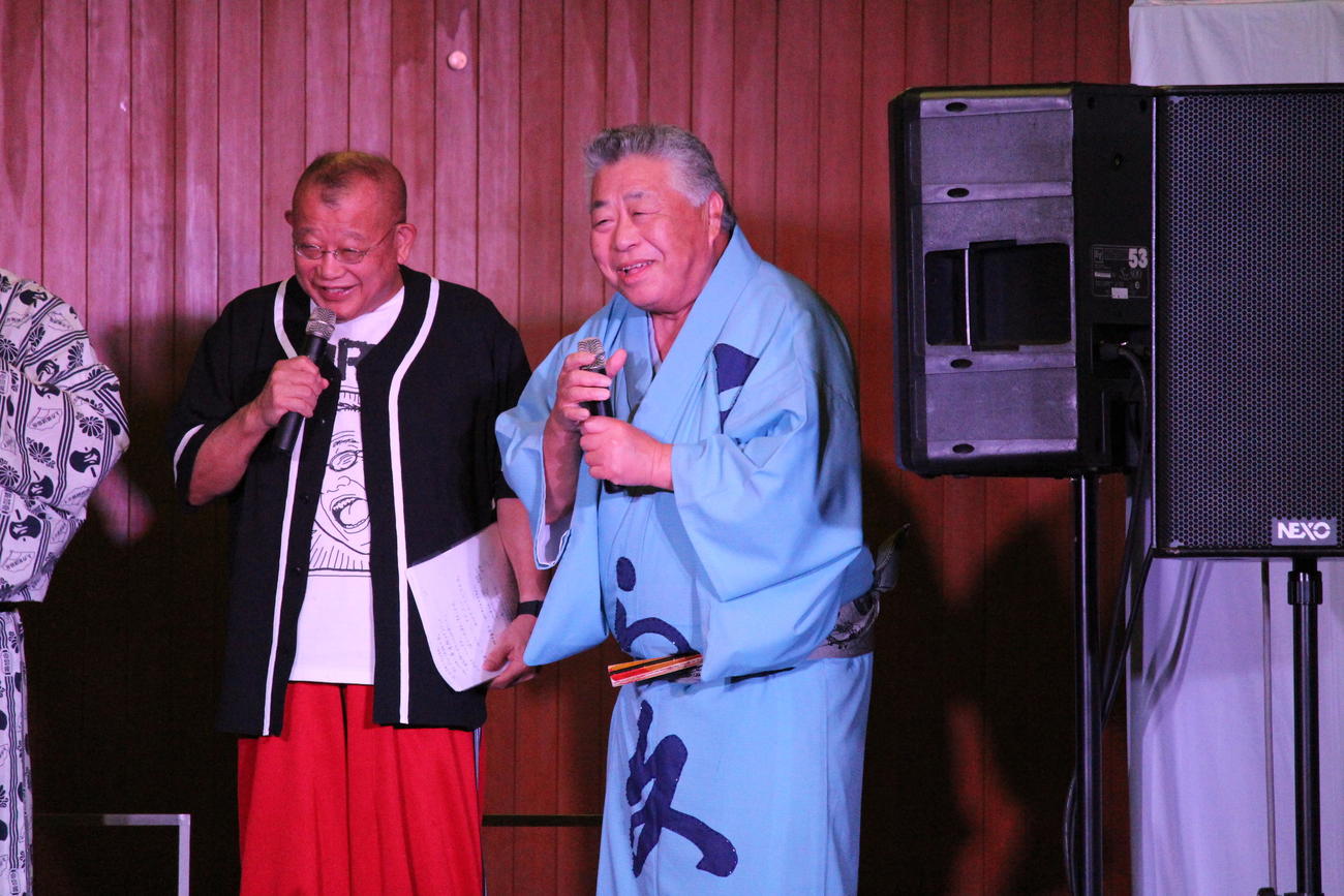 「鶴瓶とおかしな仲間たち」に飛び入り参加した桂文福（右）と笑福亭鶴瓶