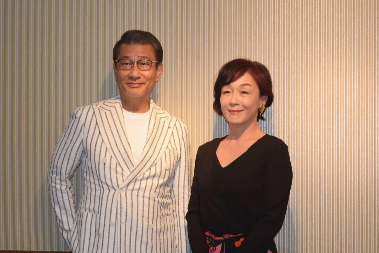 「終わった人」の意気込みを語った中井貴一（左）とキムラ緑子（撮影・阪口孝志）