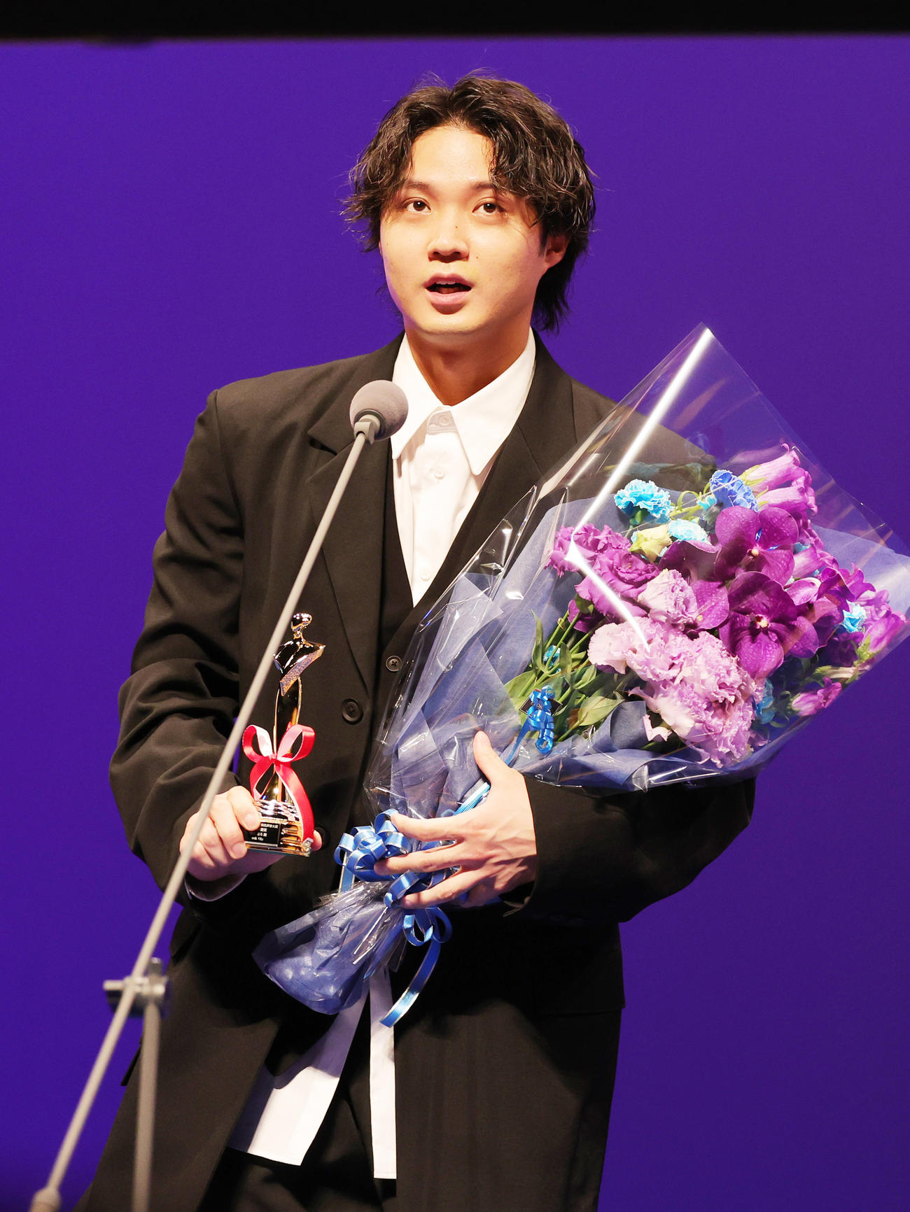 第33回日本映画批評家大賞で助演男優賞を受賞した磯村勇斗（撮影・野上伸悟）