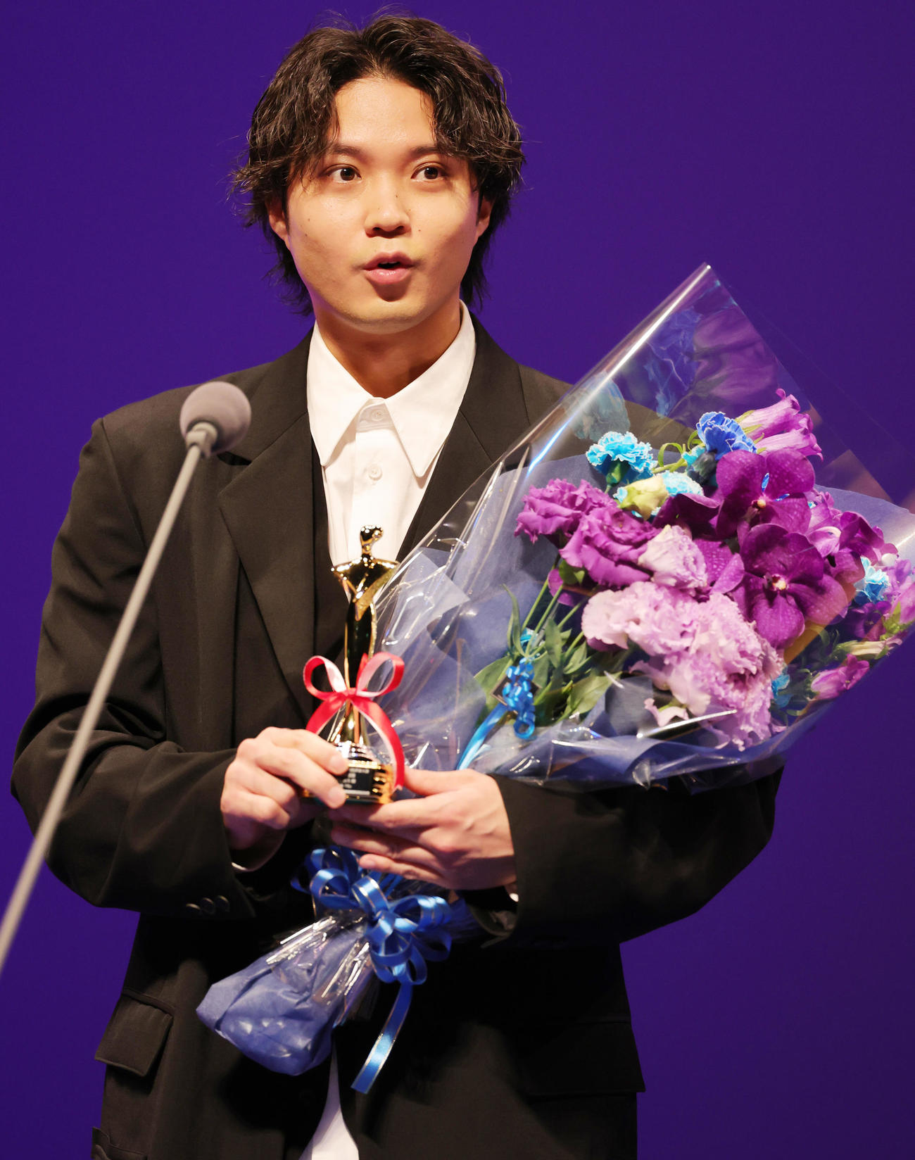 第33回日本映画批評家大賞で助演男優賞を受賞した磯村勇斗（撮影・野上伸悟）