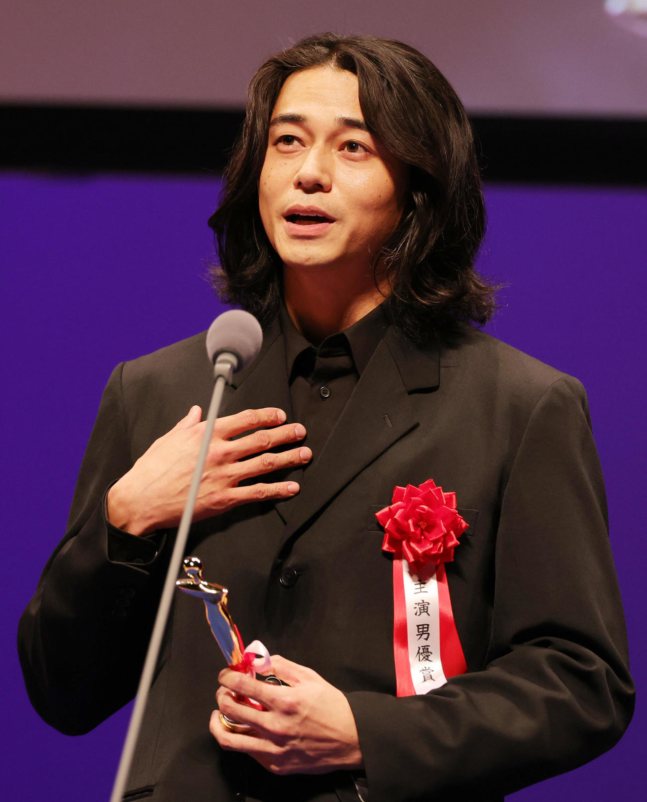第33回日本映画批評家大賞で主演男優賞を受賞した東出昌大（撮影・野上伸悟）