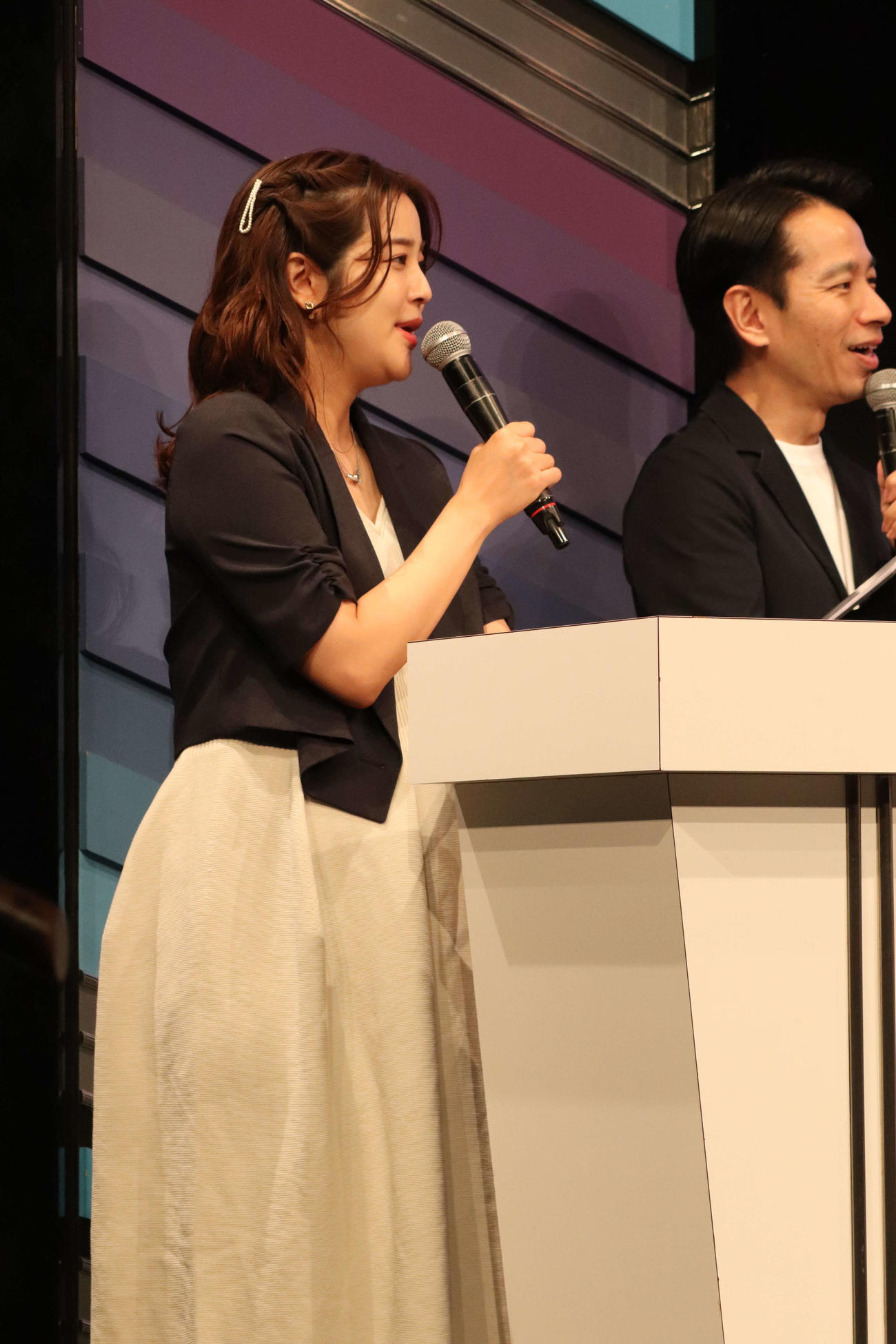 「幕張ビーチ花火フェスタ2024」に出席した久代萌美（撮影・加藤理沙）