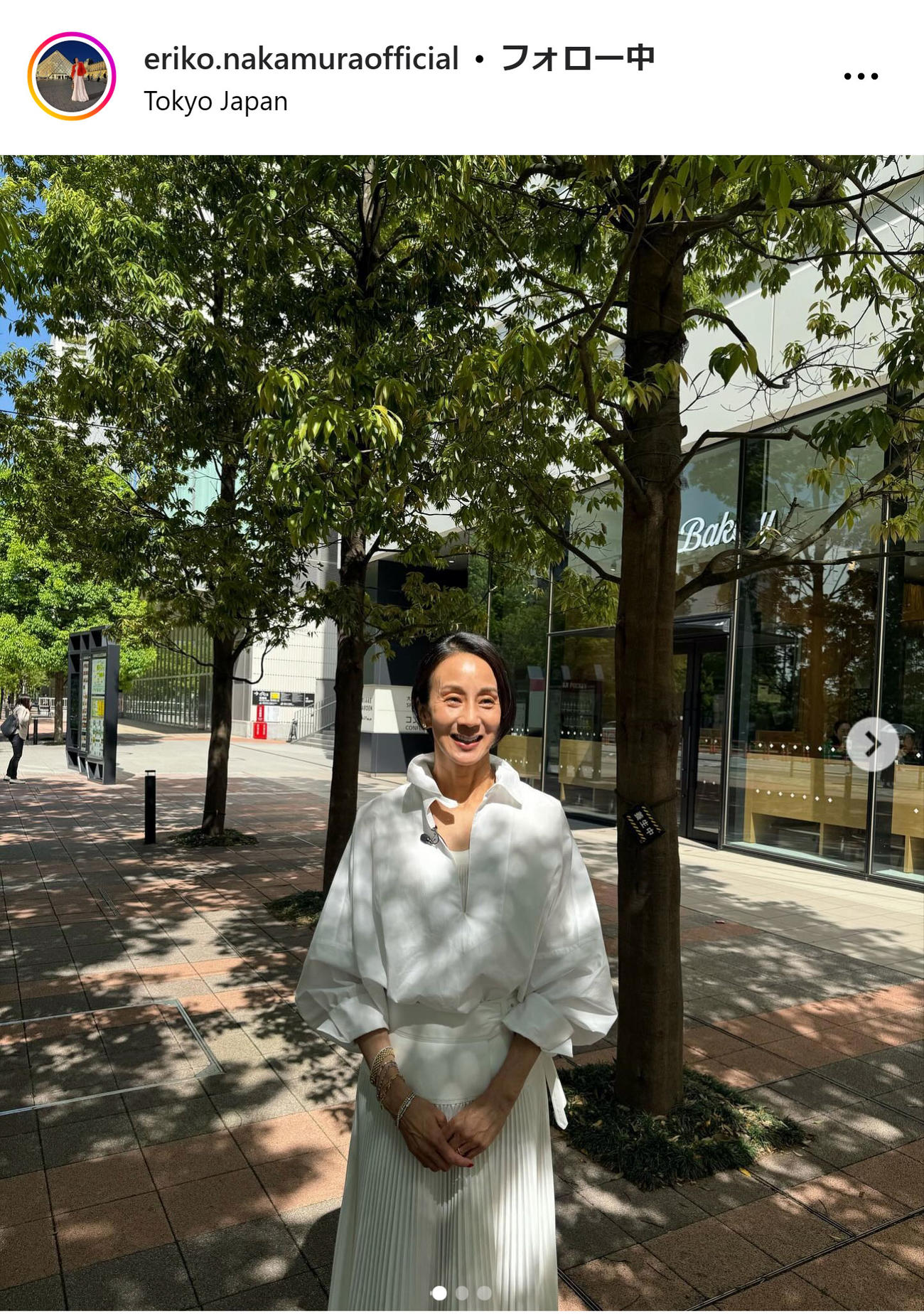 中村江里子アナのインスタグラムから