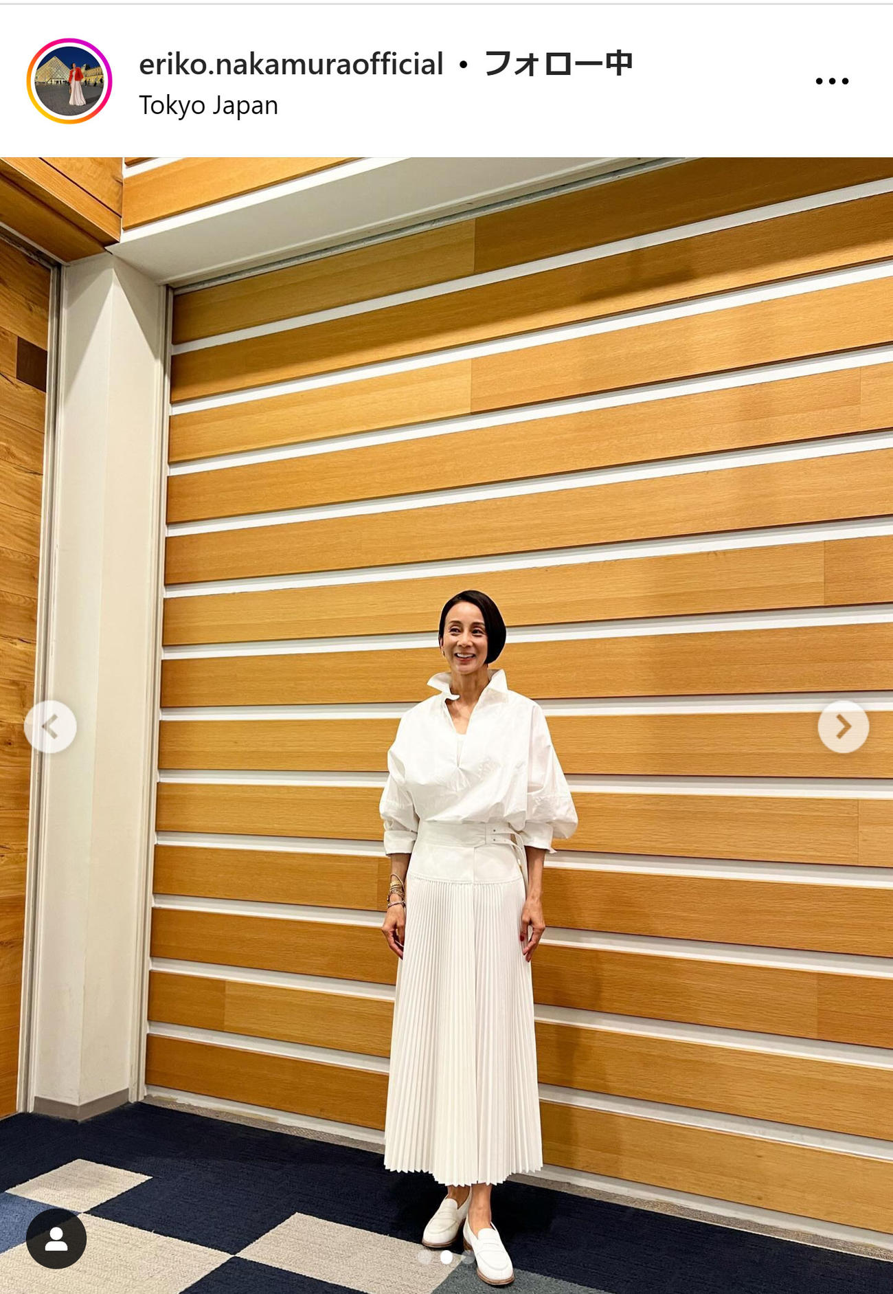 中村江里子アナのインスタグラムから