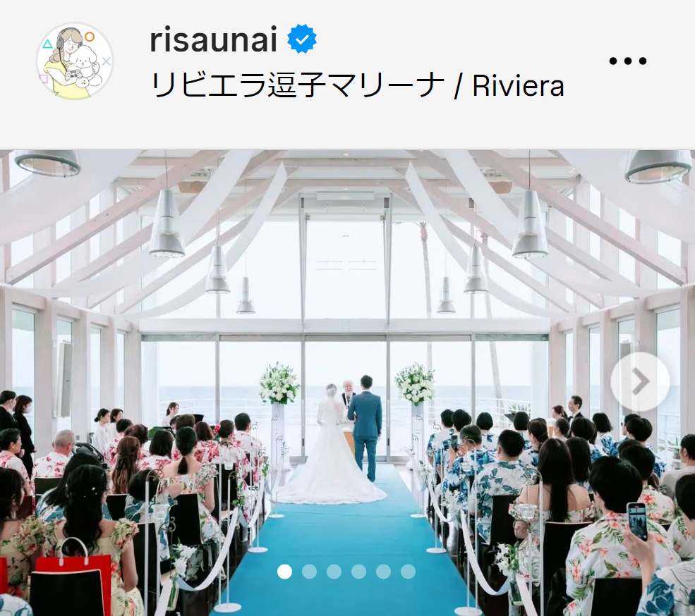 宇内梨沙アナのインスタグラムから
