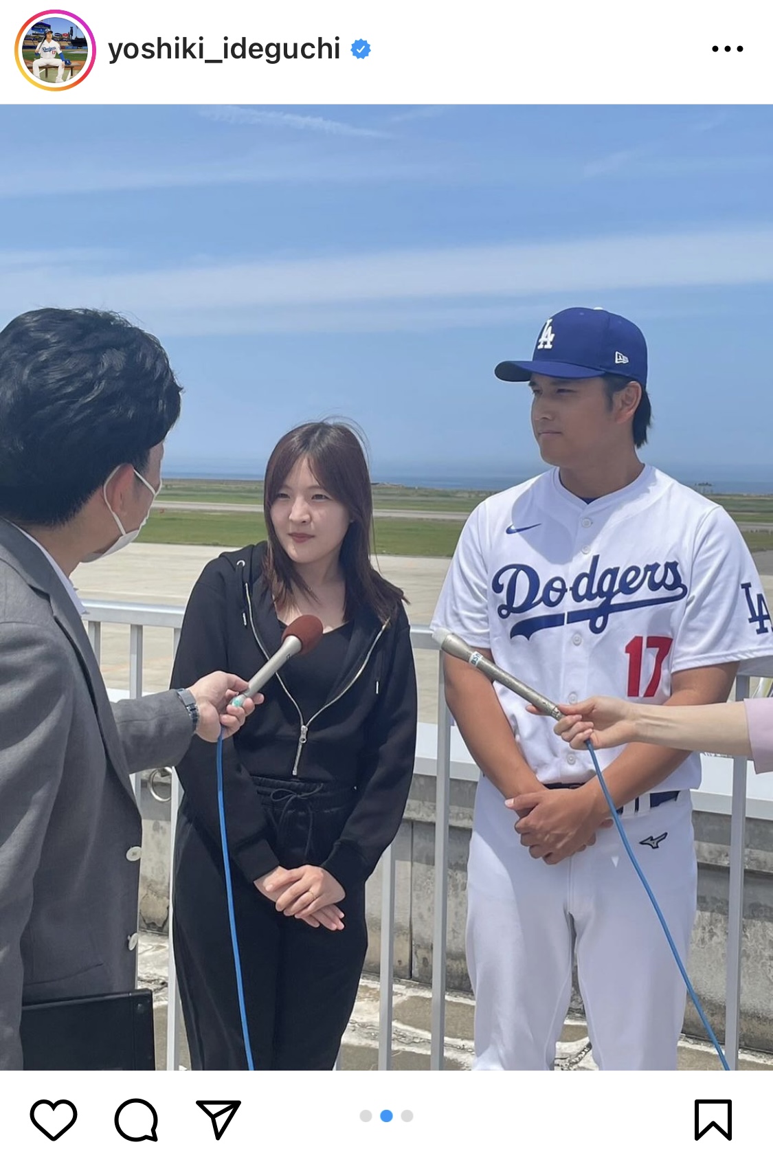 “大谷似翔平”こと井手口佳暉のインスタグラムから