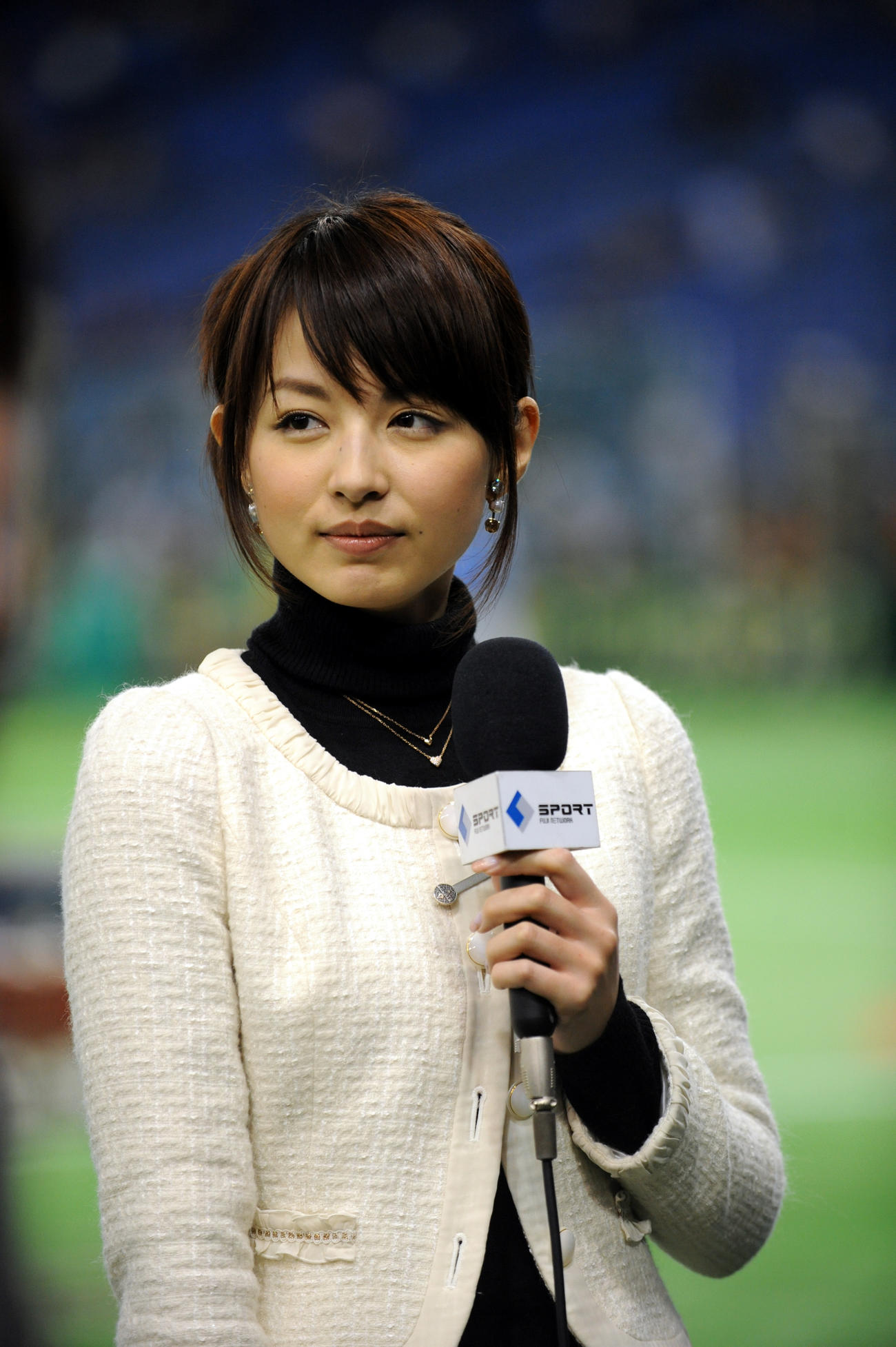 フジテレビ時代の平井理央アナ（08年11月撮影）